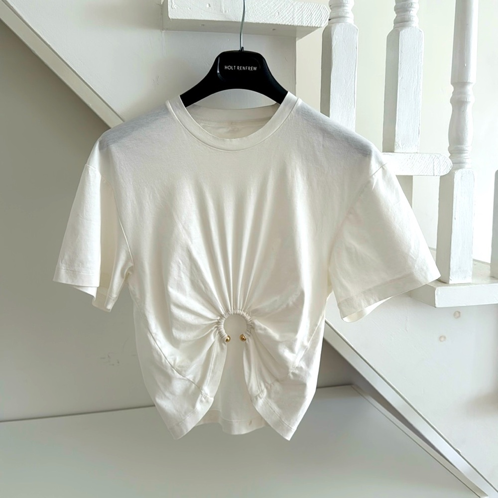 Paco Rabanne Ruched U Ring T shirt